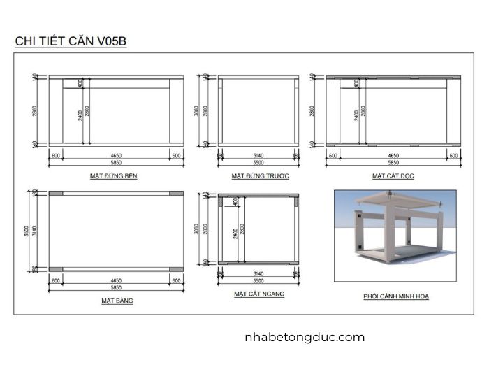 nhà bê tông đúc sẵn lắp ghép