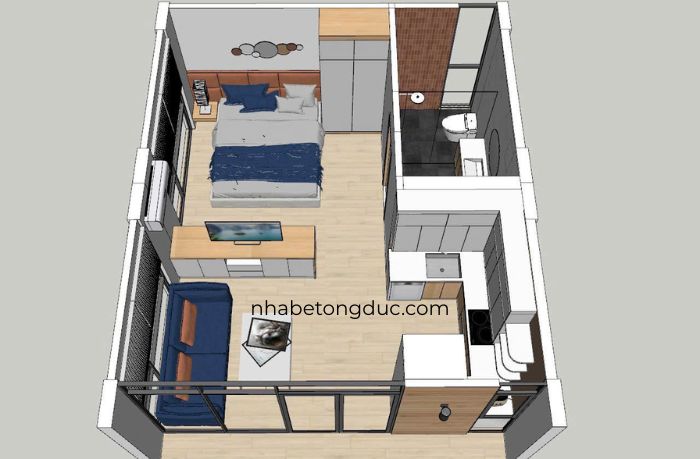 căn hộ đầy đủ tiện nghi 
