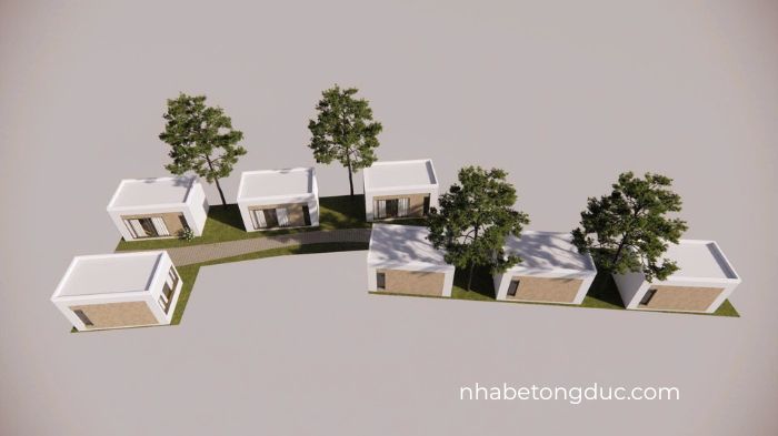 nhà bê tông đúc lắp ghép