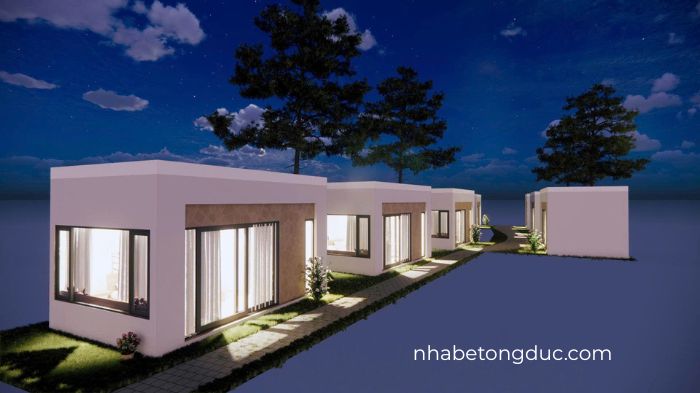nhà bê tông đúc lắp ghép