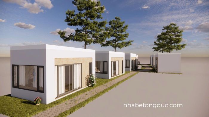 nhà bê tông đúc lắp ghép