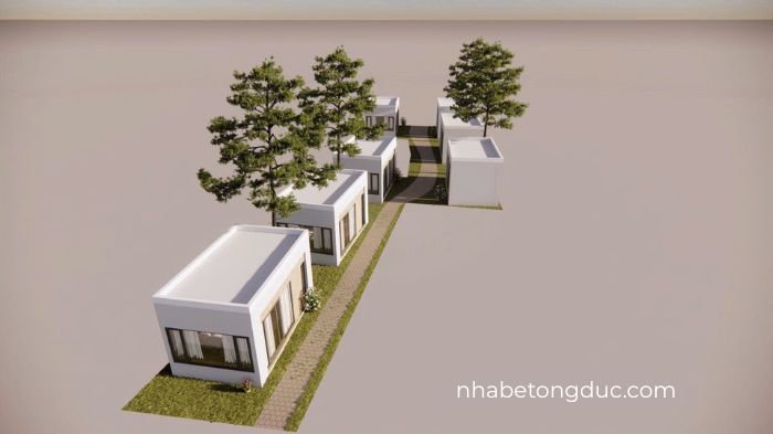 nhà bê tông đúc lắp ghép