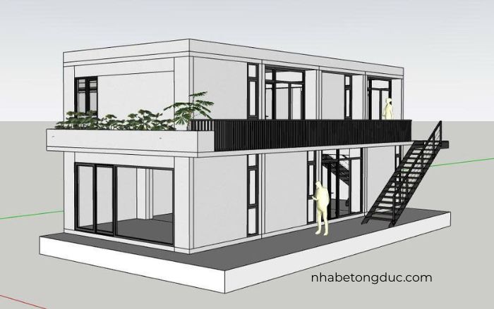 nhà bê tông đúc lắp ghép